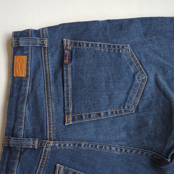 Seven 7 Weekend Short Frayed Hem Jean Shorts 6 Blue - Picture 13 of 16
